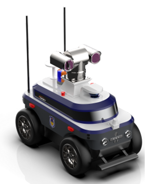警用巡邏安防機(jī)器人 （第1代，集成環(huán)境感知+動態(tài)決策+行為控制和報警裝置+自主感知+自主行走）